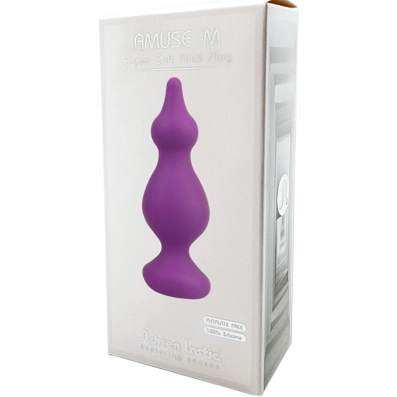 ADRIEN LASTIC - DIVERTIDO PLUG ANAL VIOLETA SILICONA TAMAÑO M