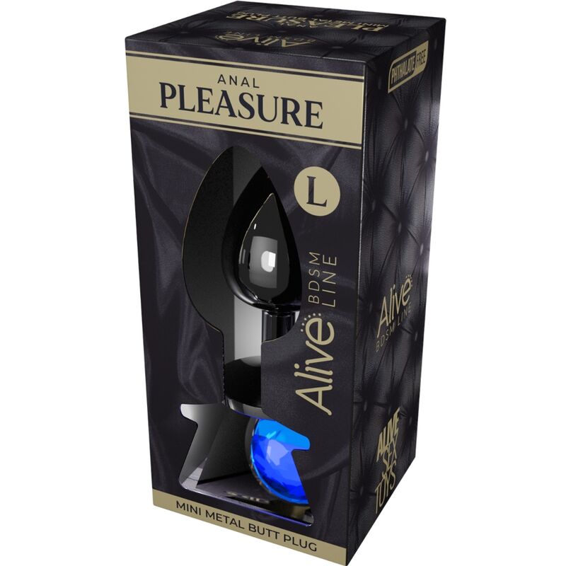 VIVO - MINI PLUG PRAZER ANAL METAL AZUL TAMANHO L