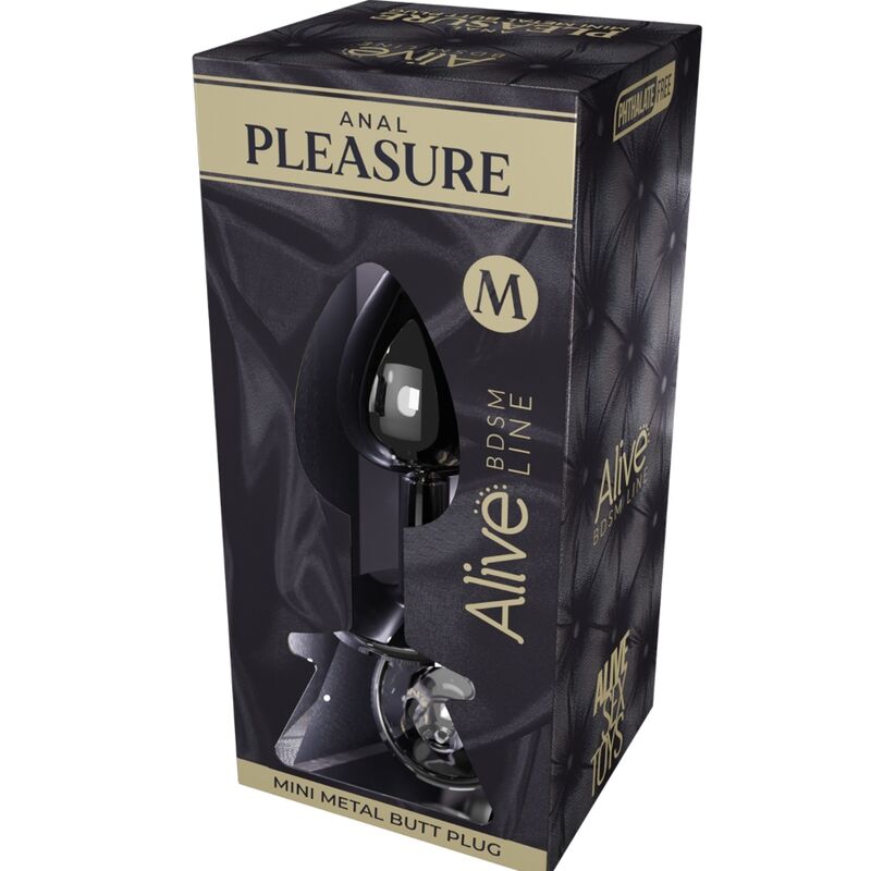 VIVO MINI PLUG PRAZER ANAL METAL PRETO TAMANHO M