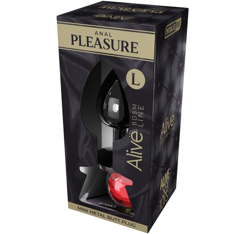 VIVO - MINI PLUG PRAZER ANAL METAL VERMELHO TAMANHO L