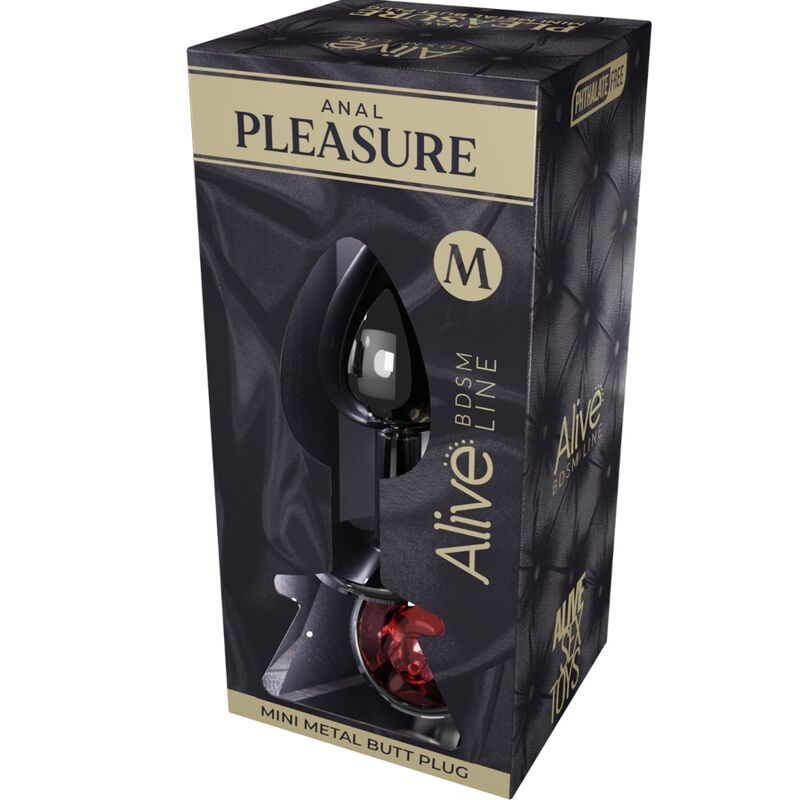 VIVO - MINI PLUG PRAZER ANAL METAL VERMELHO TAMANHO M