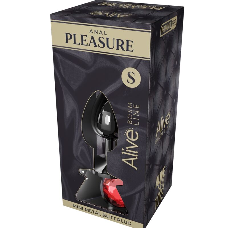 VIVO - MINI PLUG PRAZER ANAL METAL VERMELHO TAMANHO S