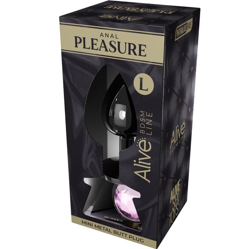 VIVO - MINI PLUG PRAZER ANAL METAL ROSA TAMANHO L