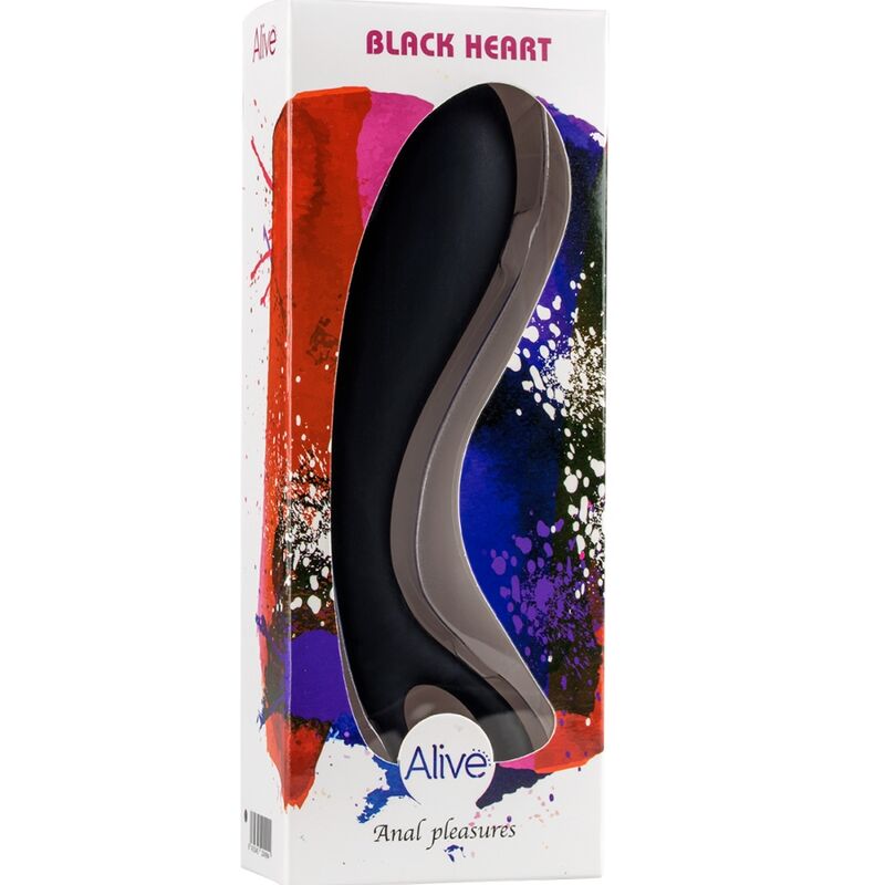 VIVO - MASAJE ANAL CORAÇÃO NEGRO 15 CM