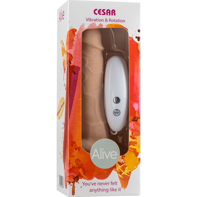 Alive - Vibrador y Rotador de Pênis Realístico Cesar 17,5 Cm