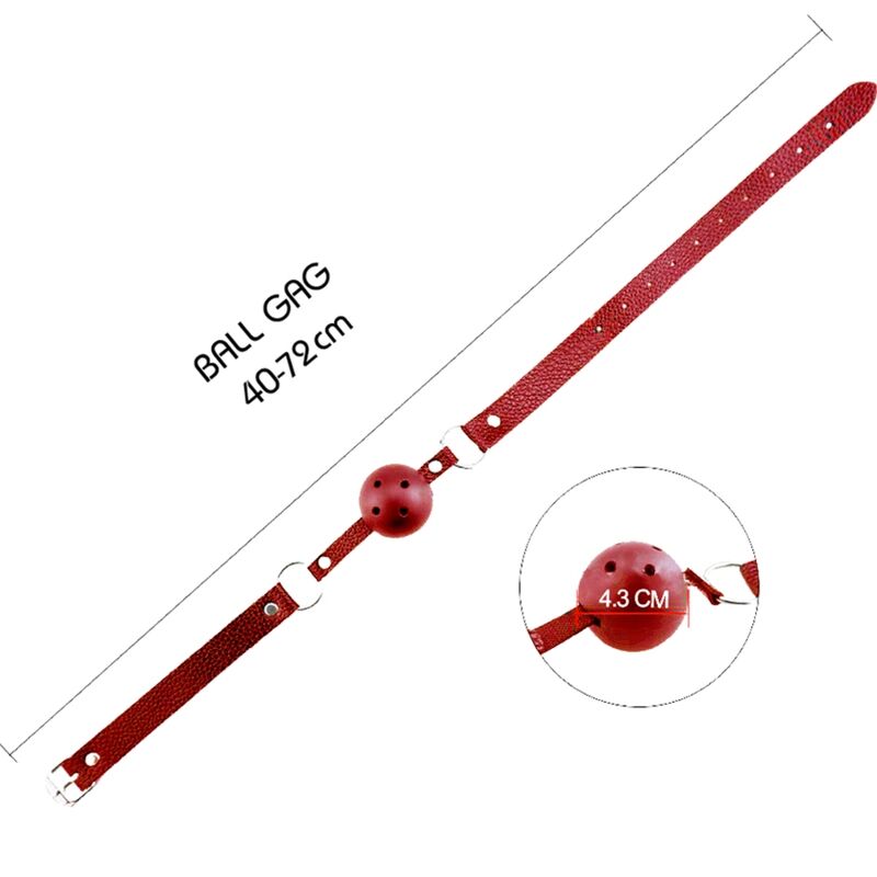 VIVO - DISCRECIÓN GAG RESPIRÁVEL VERMELHO