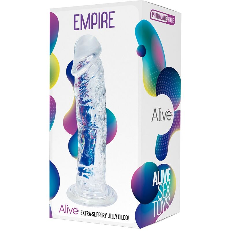 Alive - Pênis Império Realístico Transparente 19,3 Cm