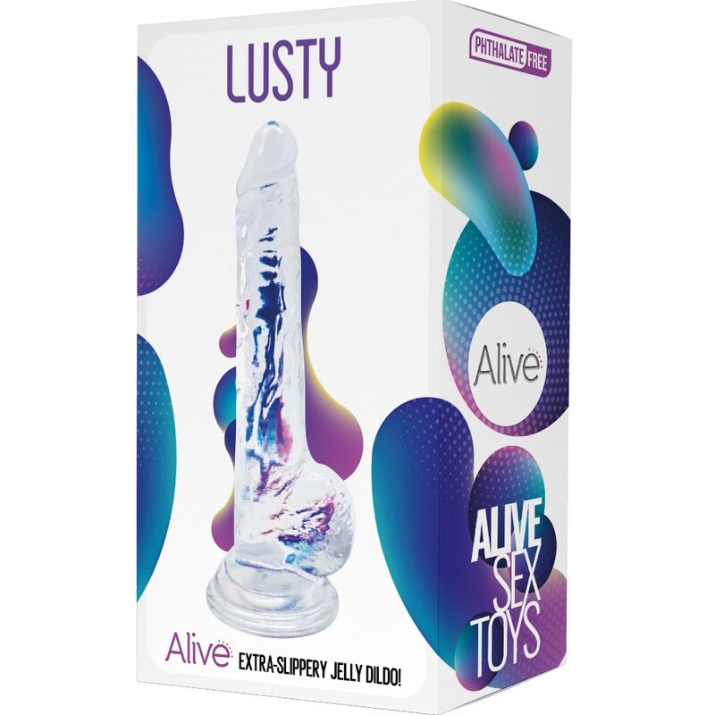 Alive - Lusty Pene Realista Transparente 18 Cm