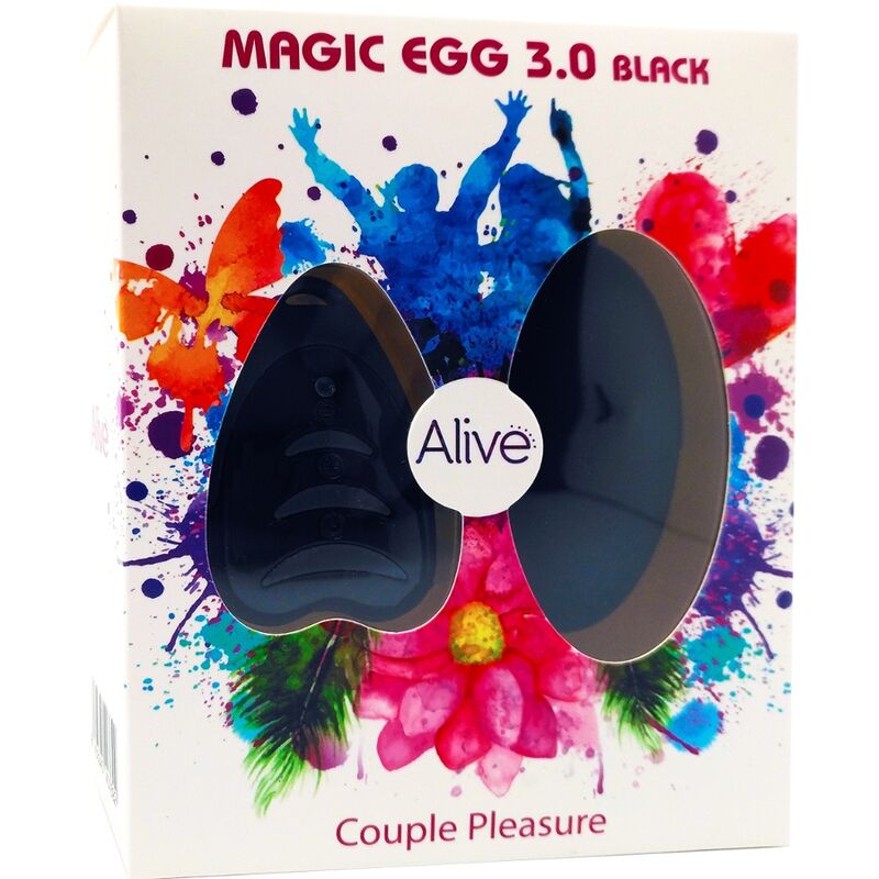 Alive - Magic Egg 3.0 Vibratório Ovo Controle Remoto Negro