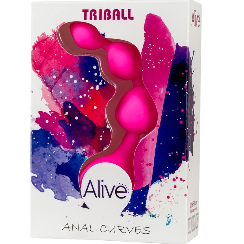 Alive - Bolas Anais de Silicona Triball Rosa 15 Cm