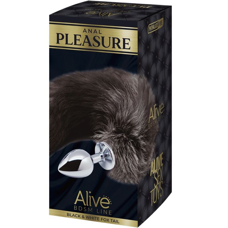 Alive - Plug De Prazer Anal Metal Cauda De Raposa Tamanho M