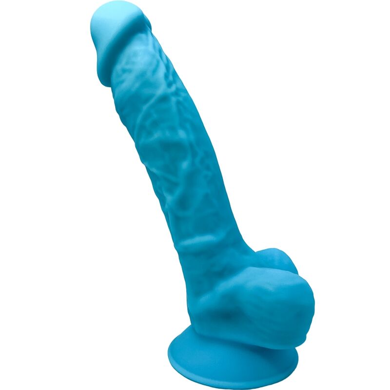 SILEXD - MODELO 1 PÊNIS REALÍSTICO PREMIUM SILEXPAN SILICONA AZUL 17.5 CM