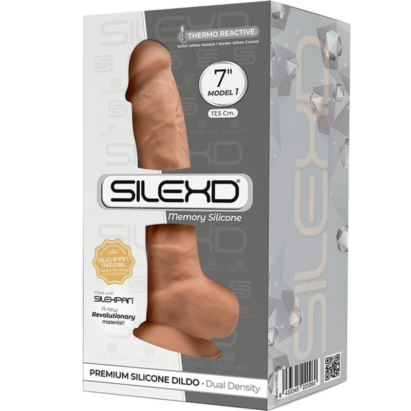 SILEXD - MODELO 1 PÊNIS REALISTA PREMIUM SILEXPAN SILICONA CARAMELO 17.5 CM
