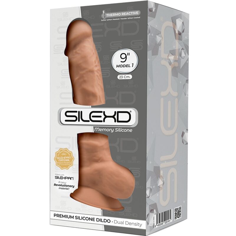 Silexd - Modelo 1 Pénis Realista Premium Silexpan Silicona Caramelo 23 Cm