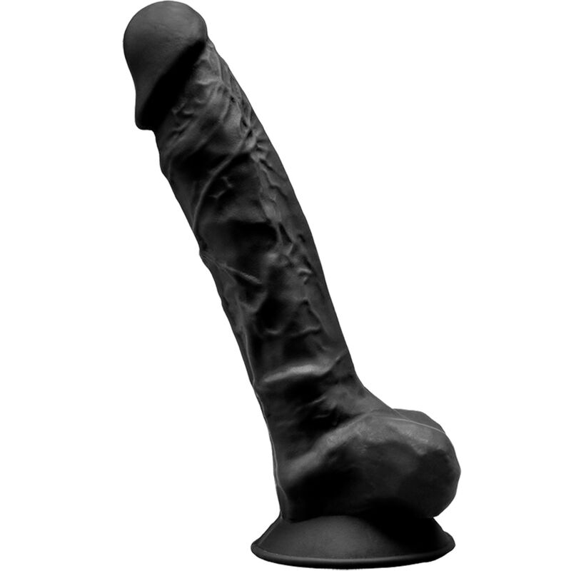 Silexd Modelo 1 Pénis Realístico Premium Silexpan Silicona Negro 23 Cm