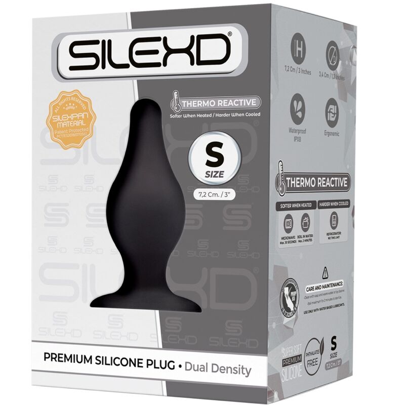 SILEXD - MODELO 2 PLUG ANAL PREMIUM SILEXPAN SILICONA PREMIUM TERMOREATIVO TAMANHO S