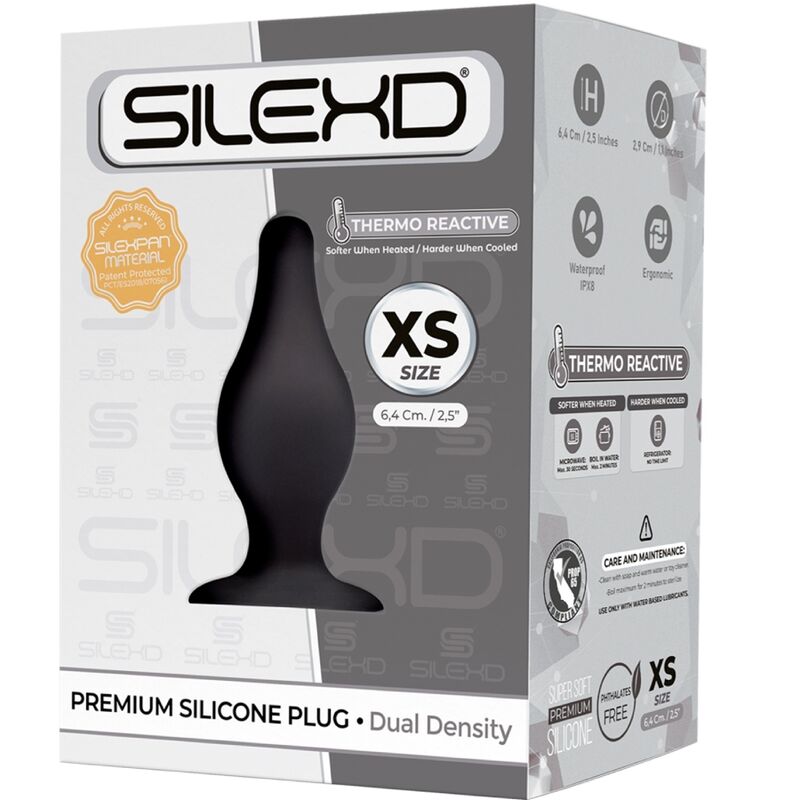 SILEXD - MODELO 2 PLUG ANAL PREMIUM SILEXPAN SILICONA PREMIUM TERMOREATIVO TAMANHO XS