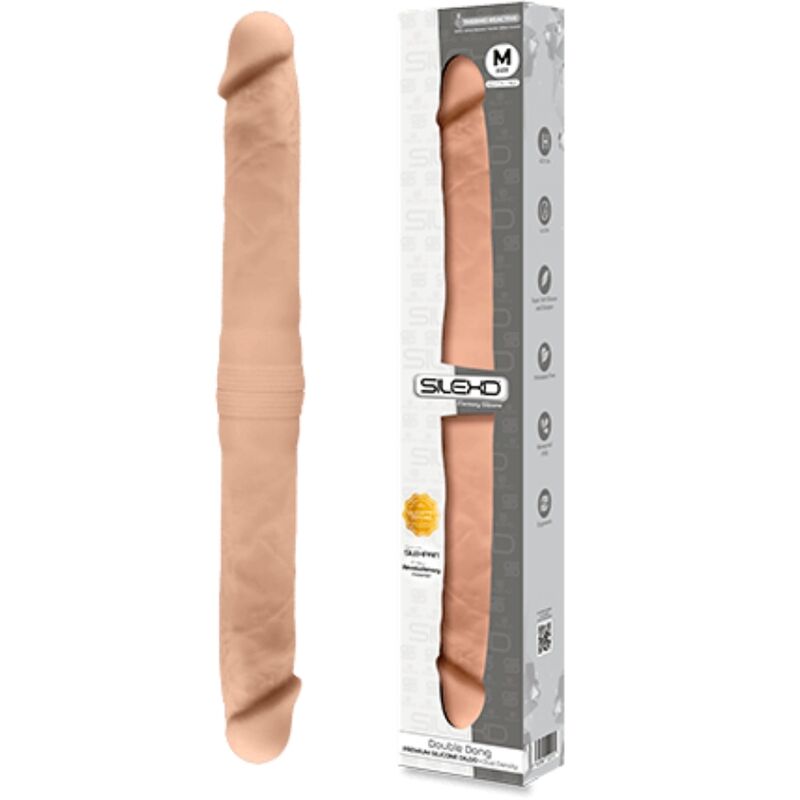 SILEXD - PÊNIS REALISTA DUPLO PREMIUM SILEXPAN SILICONA 42.5 CM