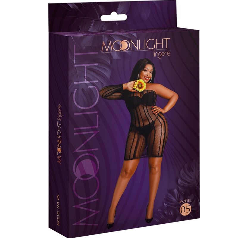 MOONLIGHT - VESTIDO MODELO 5 PRETO PLUS TALLA