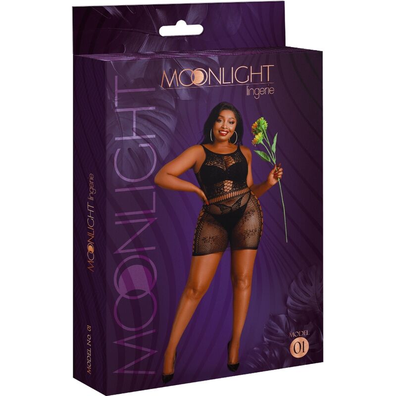 MOONLIGHT - VESTIDO MODELO 1 PRETO PLUS TALLA