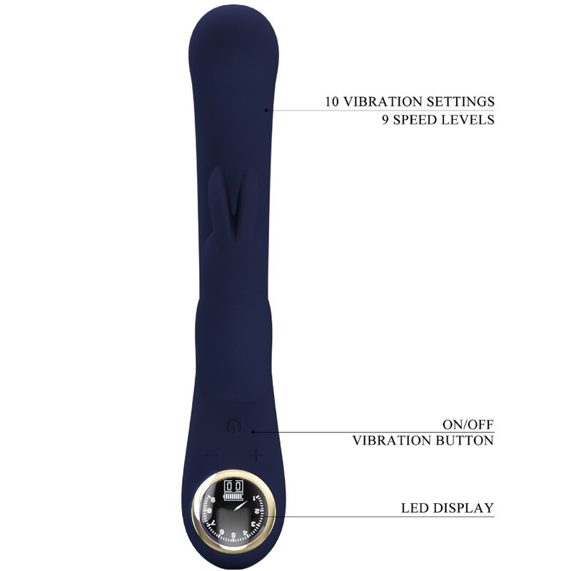 PRETTY LOVE - LAMAR VIBRADOR RABBIT E PONTO G AZUL