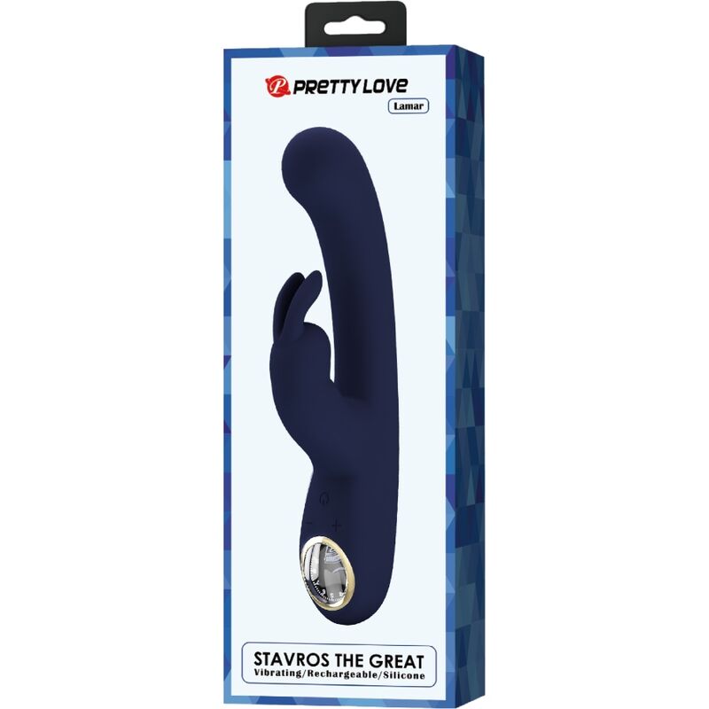 PRETTY LOVE - LAMAR VIBRADOR RABBIT E PONTO G AZUL