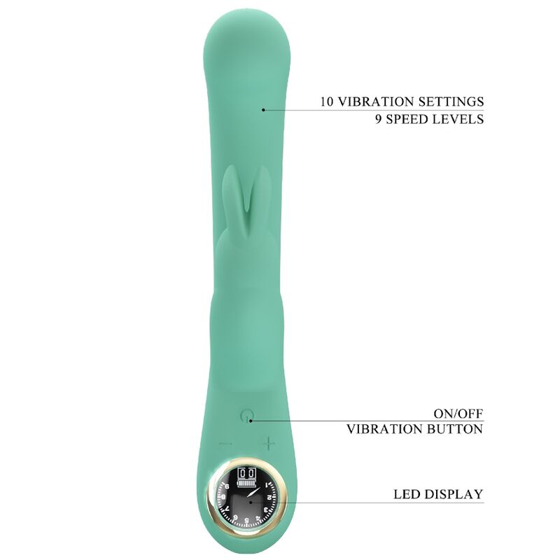 PRETTY LOVE - LAMAR VIBRADOR RABBIT E PONTO G VERDE