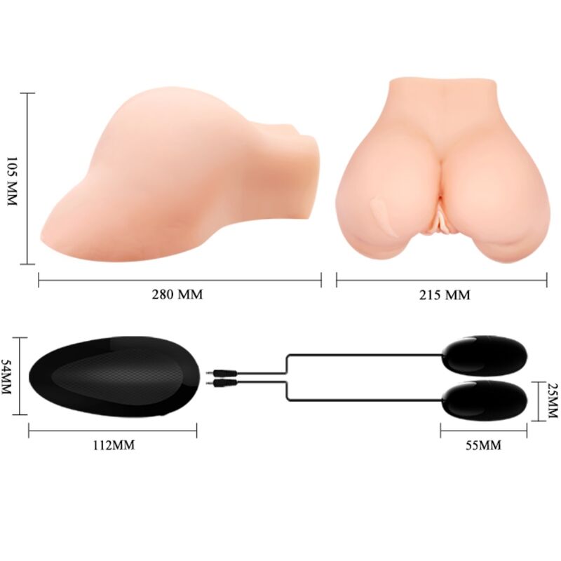 TORO LOCO - VAGINA E NUS COM MALHA REALÍSTICA COM VIBRAO