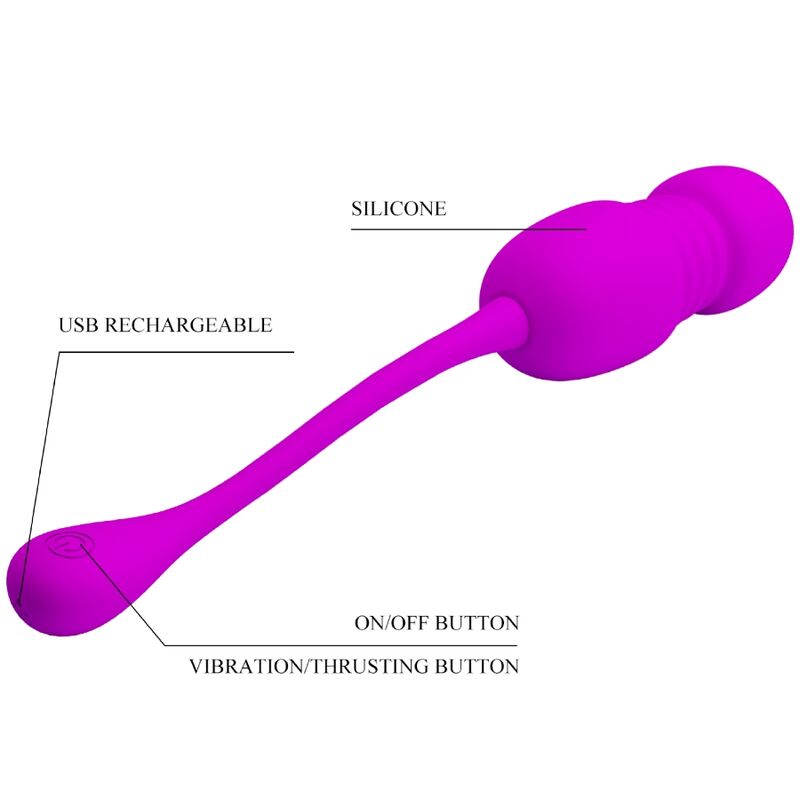 PRETTY LOVE - CALLIE OVO VIBRADOR RECARREGÁVEL ROXO