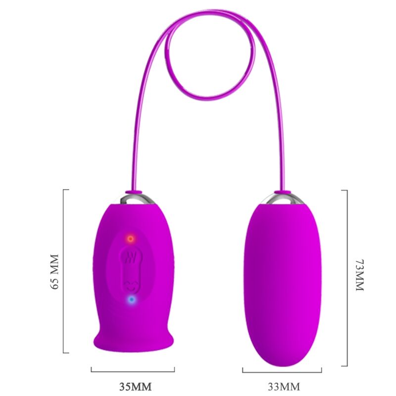 PRETTY LOVE - DAISY OVO DUPLO VIBRADOR RECARREGÁVEL ROXO