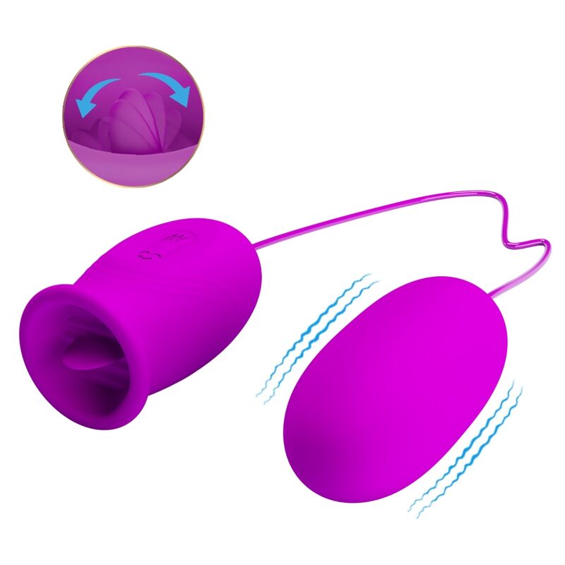 PRETTY LOVE - DAISY OVO DUPLO VIBRADOR RECARREGÁVEL ROXO
