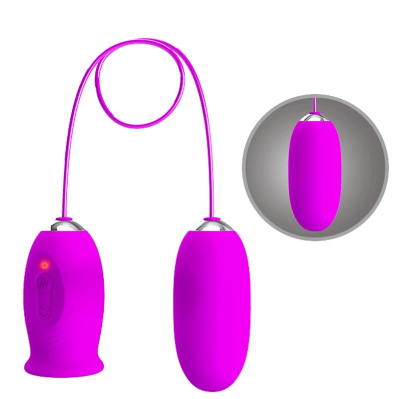 PRETTY LOVE - DAISY OVO DUPLO VIBRADOR RECARREGÁVEL ROXO