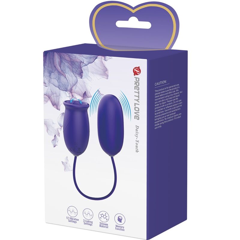 PRETTY LOVE - DAISY YOUTH ESTIMULADOR VIBRADOR RECARREGÁVEL VIOLETA