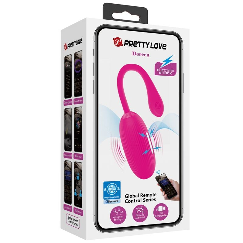 PRETTY LOVE - DOREEN OVO VIBRADOR RECARREGÁVEL MAGENTA COM CONTROLO REMOTO
