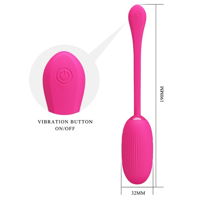 PRETTY LOVE - DOREEN OVO VIBRADOR RECARREGÁVEL MAGENTA COM CONTROLO REMOTO