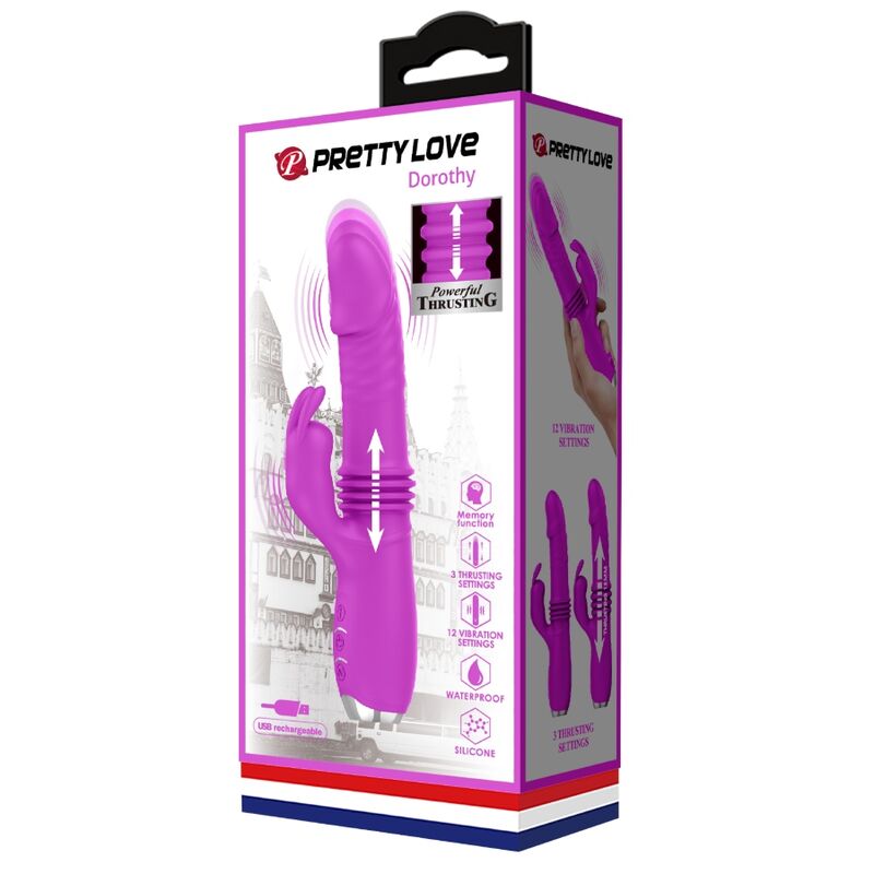 PRETTY LOVE - DOROTHY VIBRADOR RABBIT RECARREGÁVEL ROXO