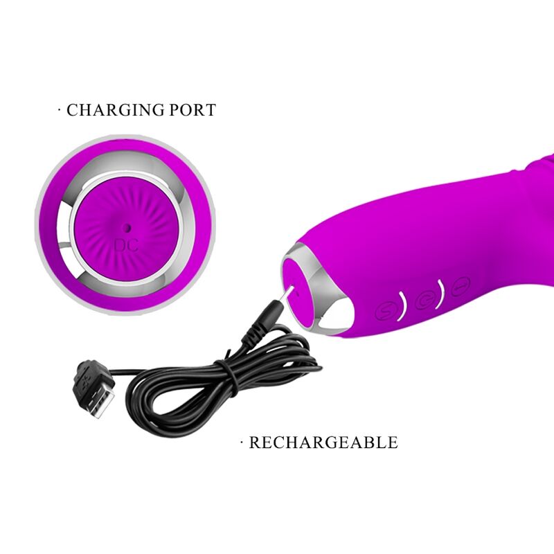 PRETTY LOVE - DOROTHY VIBRADOR RABBIT RECARREGÁVEL ROXO