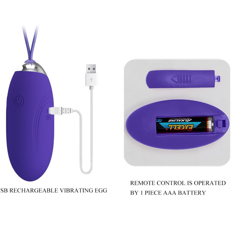 PRETTY LOVE - JENNY YOUTH OVO VIBRADOR COM CONTROLO REMOTO VIOLETA