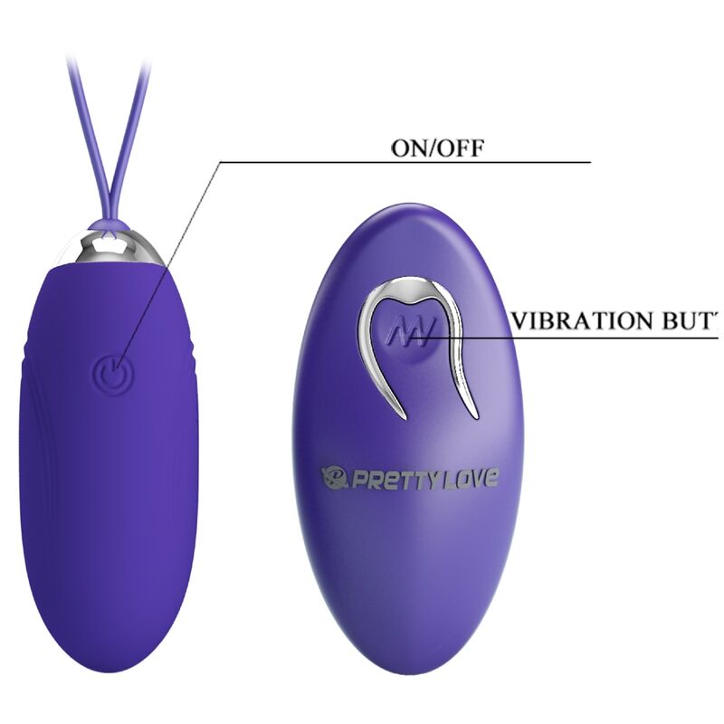 PRETTY LOVE - JENNY YOUTH OVO VIBRADOR COM CONTROLO REMOTO VIOLETA