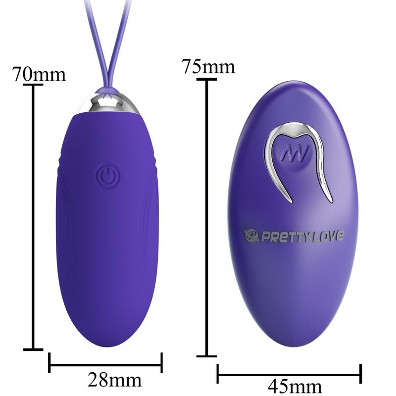 PRETTY LOVE - JENNY YOUTH OVO VIBRADOR COM CONTROLO REMOTO VIOLETA