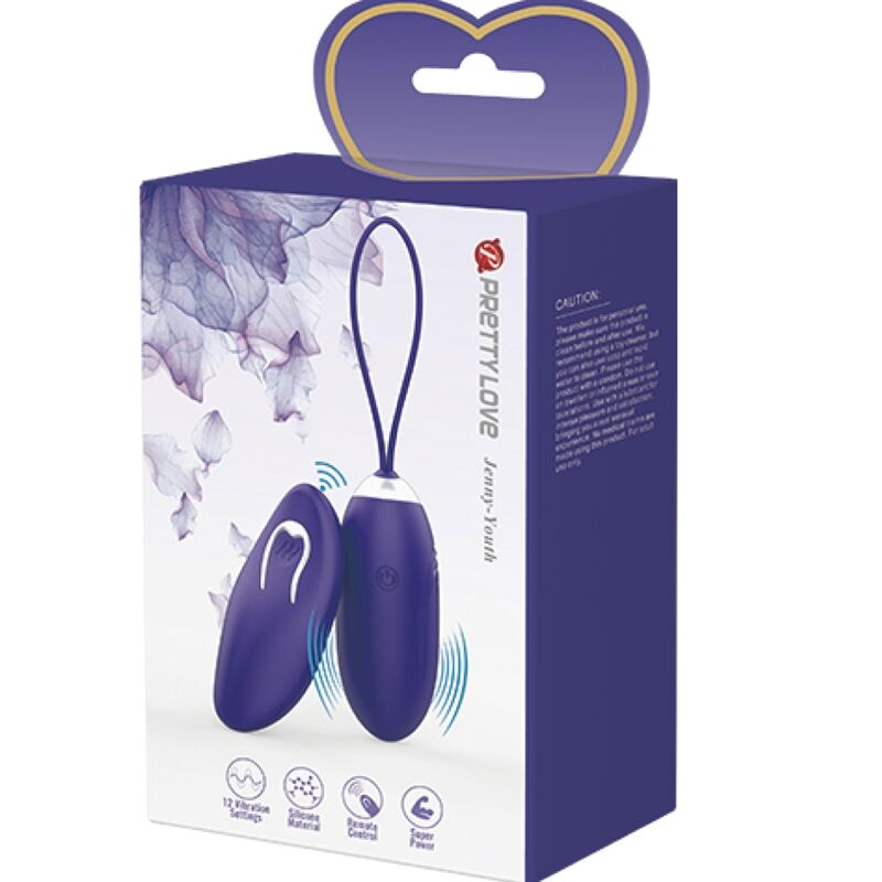 PRETTY LOVE - JENNY YOUTH OVO VIBRADOR COM CONTROLO REMOTO VIOLETA