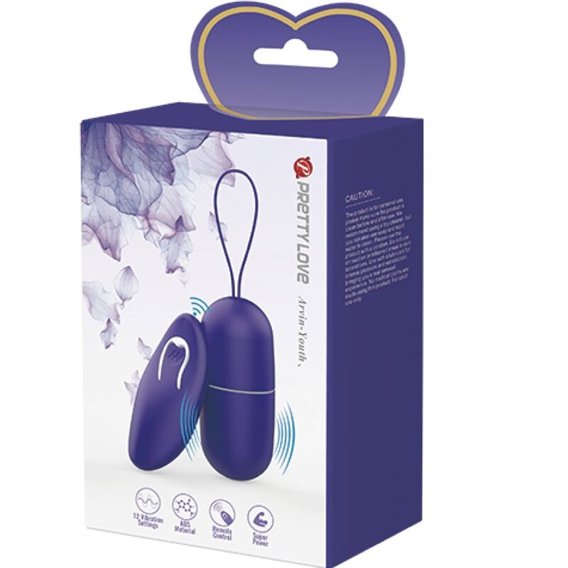 PRETTY LOVE - ARVIN YOUTH OVO VIBRADOR COM CONTROLO REMOTO VIOLETA