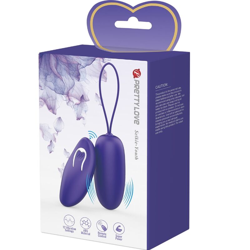 PRETTY LOVE - SELKIE YOUTH MINI OVO VIBRADOR COM CONTROLO REMOTO VIOLETA