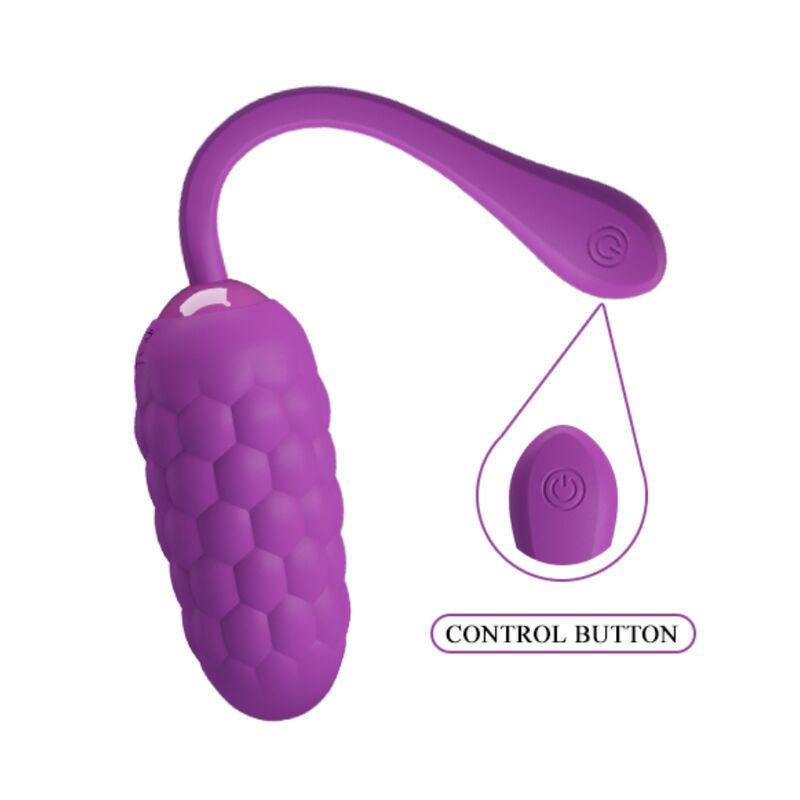 PRETTY LOVE - OVO VIBRADOR COM TEXTURA MARINHA RECARREGÁVEL ROXO