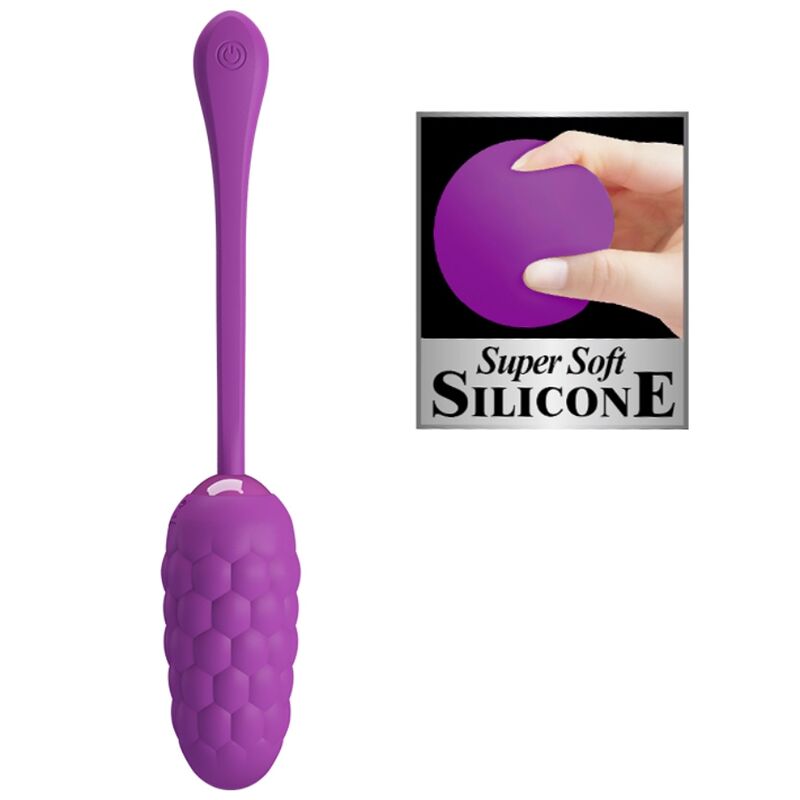 PRETTY LOVE - OVO VIBRADOR COM TEXTURA MARINHA RECARREGÁVEL ROXO