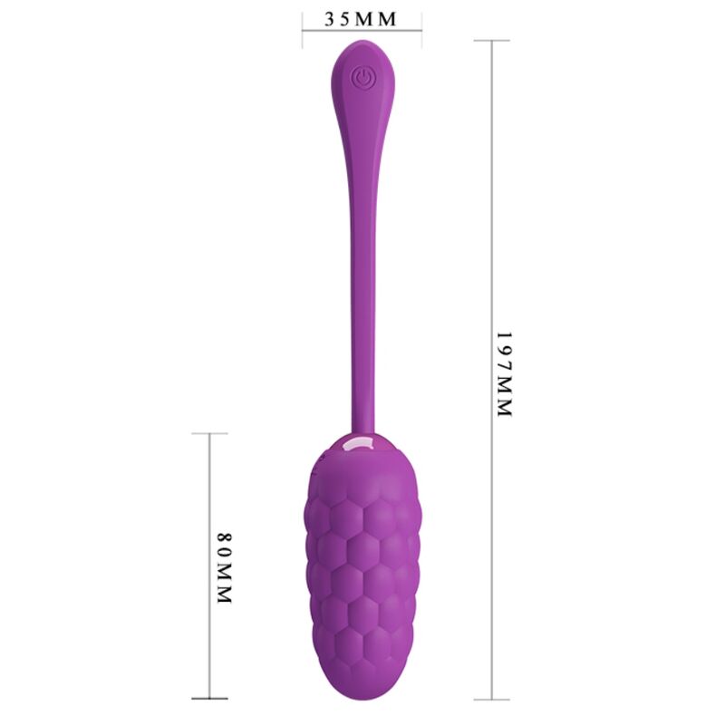 PRETTY LOVE - OVO VIBRADOR COM TEXTURA MARINHA RECARREGÁVEL ROXO
