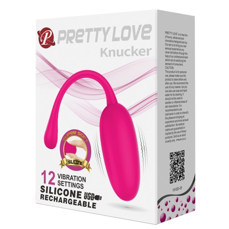 PRETTY LOVE - KNUCKER OVO VIBRADOR RECARREGÁVEL ROSA