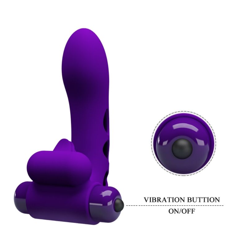 PRETTY LOVE - ORLANDO CAPA DE DEDO VIBRADOR ROXA