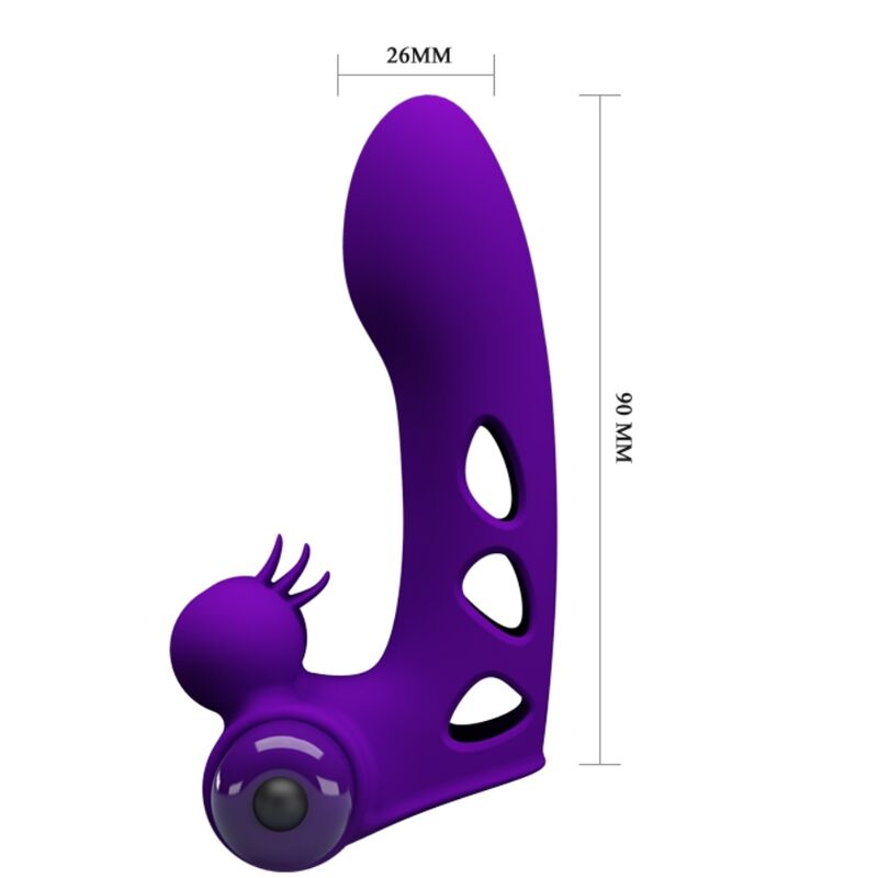 PRETTY LOVE - ORLANDO CAPA DE DEDO VIBRADOR ROXA