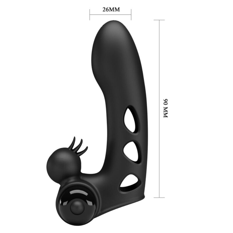 PRETTY LOVE - ORLANDO CAPA DE DEDO VIBRADOR PRETA